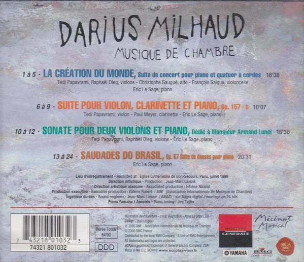 CD Darius Milhaud "Musique de Chambre" – photo 2